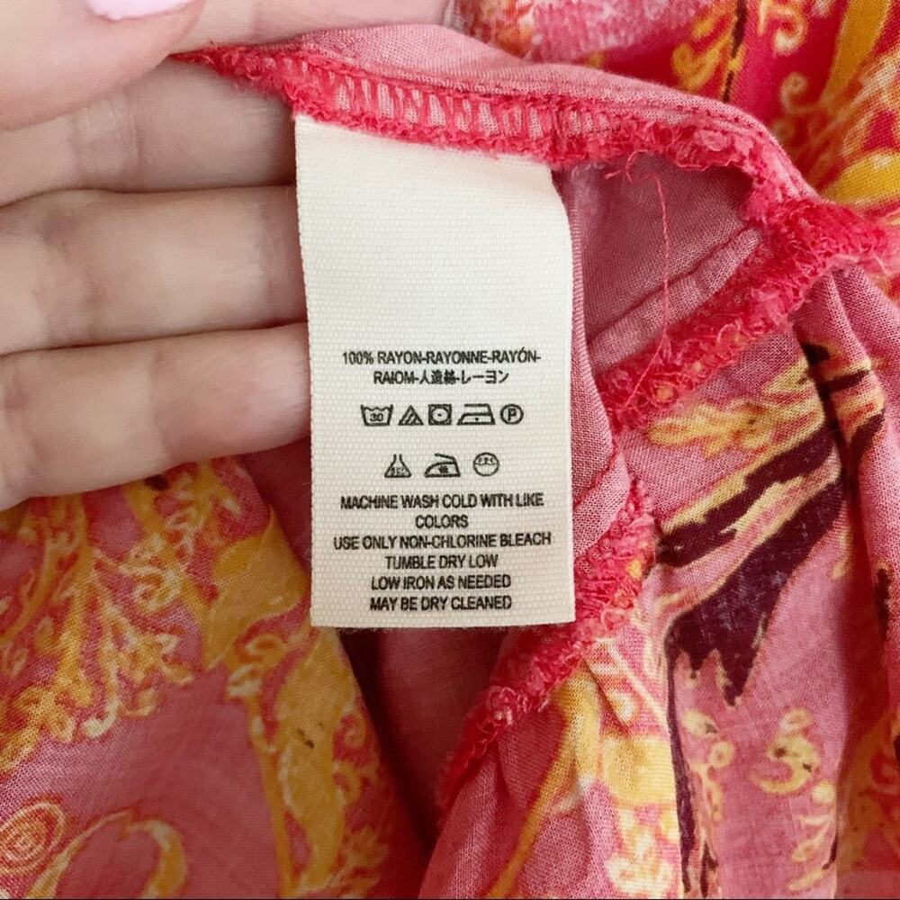 Free People Red Sunset Dreams Printed Tunic X Small - Picture 6 of 10